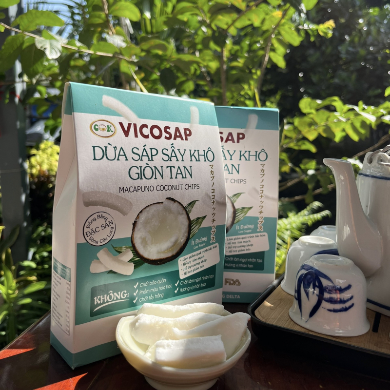 DỪA SÁP SẤY VICOSAP GIỮ TRỌN VỊ DỪA SÁP TƯƠI