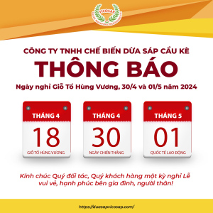 THÔNG BÁO NGHỈ LỄ