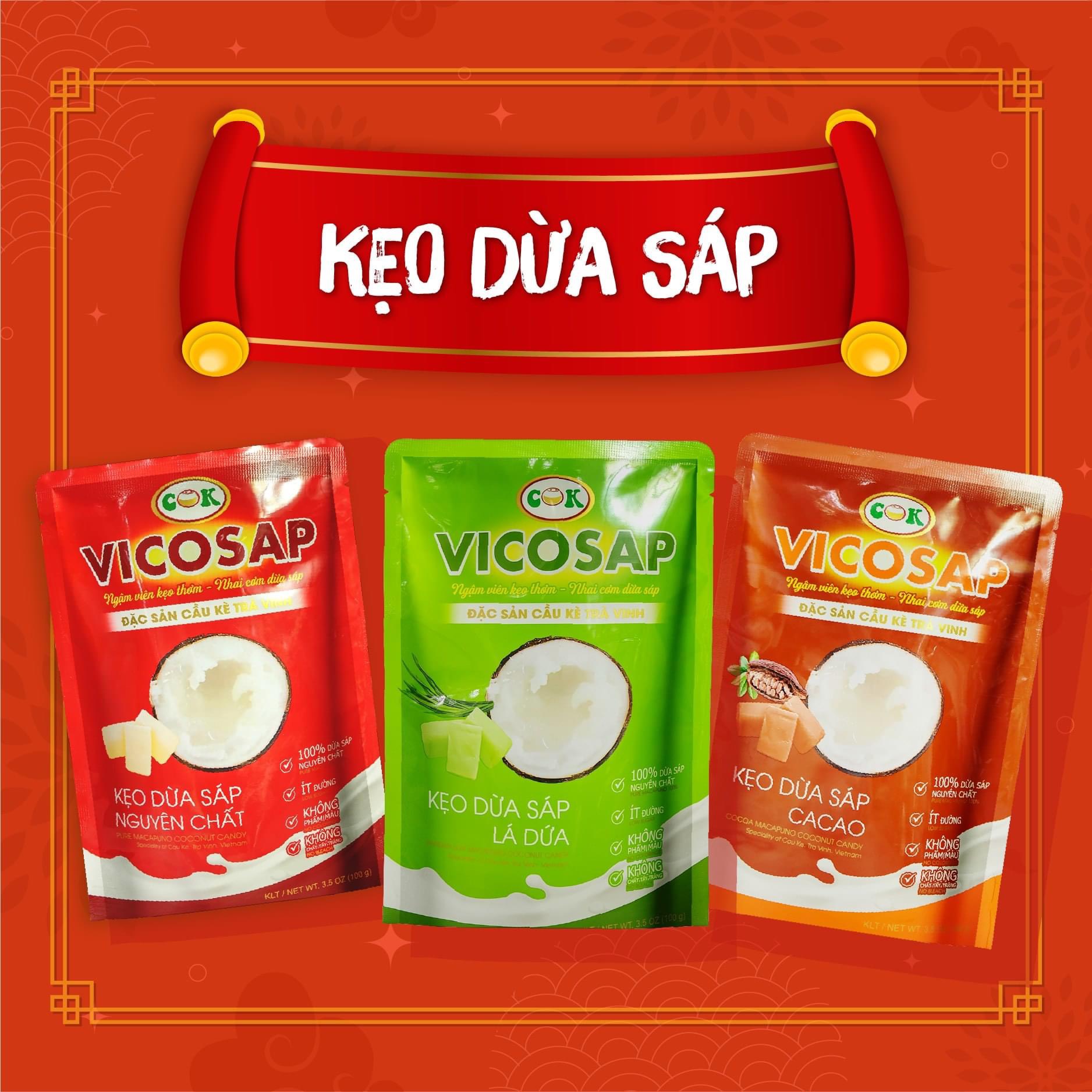 KẸO DỪA SÁP VICOSAP CÓ LÀM QUÀ TẾT ĐƯỢC KHÔNG?