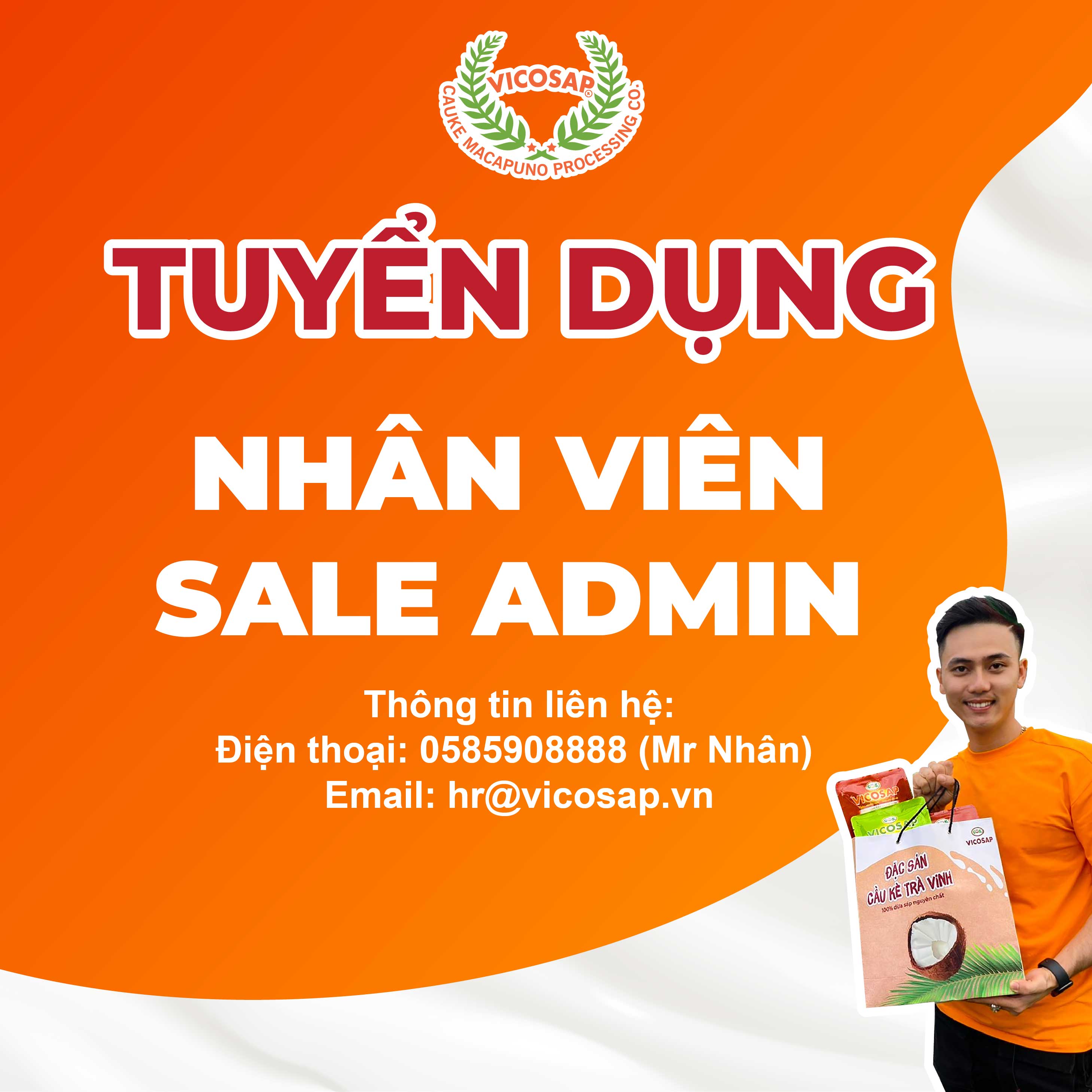 [TUYỂN DỤNG] NHÂN VIÊN SALE ADMIN - VICOSAP