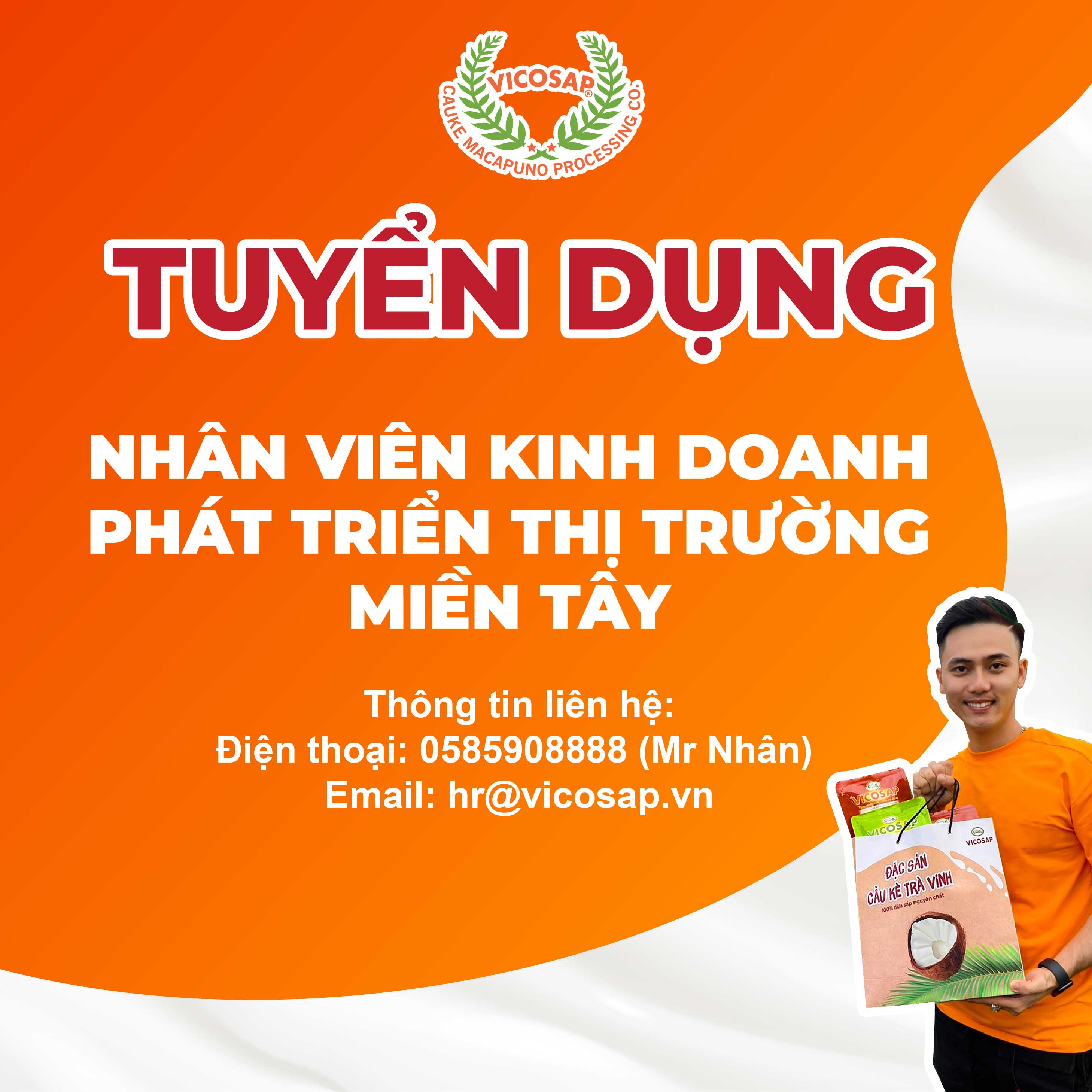 [TUYỂN DỤNG] NHÂN VIÊN KINH DOANH PHÁT TRIỂN THỊ TRƯỜNG MIỀN TÂY-VICOSAP