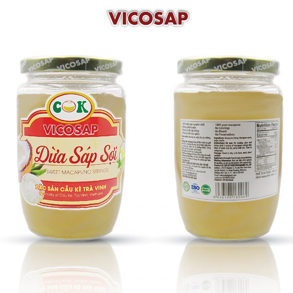 [OCOP 5 SAO] Cơm Dừa Sáp Sợi Vicosap 440ml