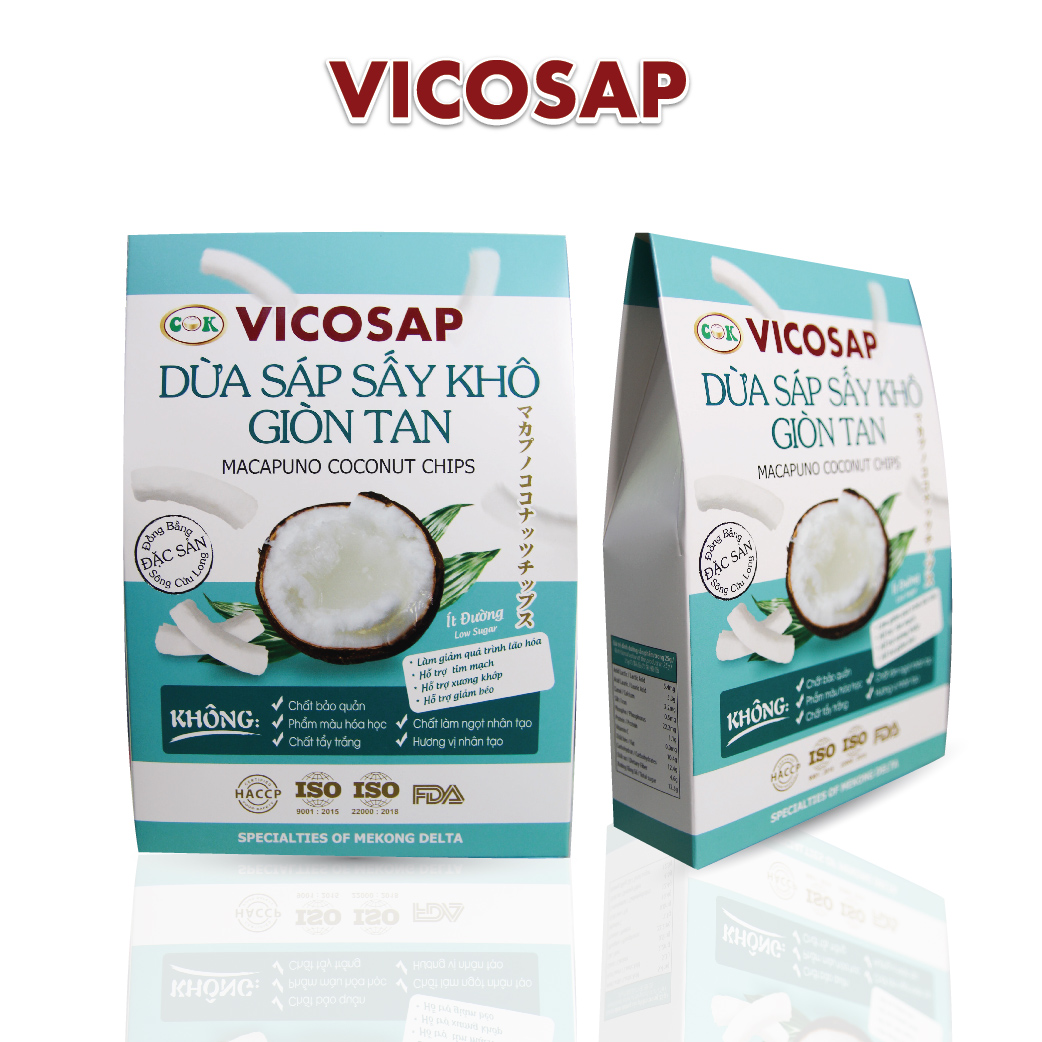 Dừa sáp sấy giòn tan Vicosap 25g