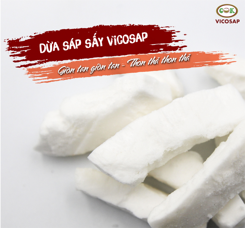 Dừa sáp sấy giòn tan Vicosap 25g