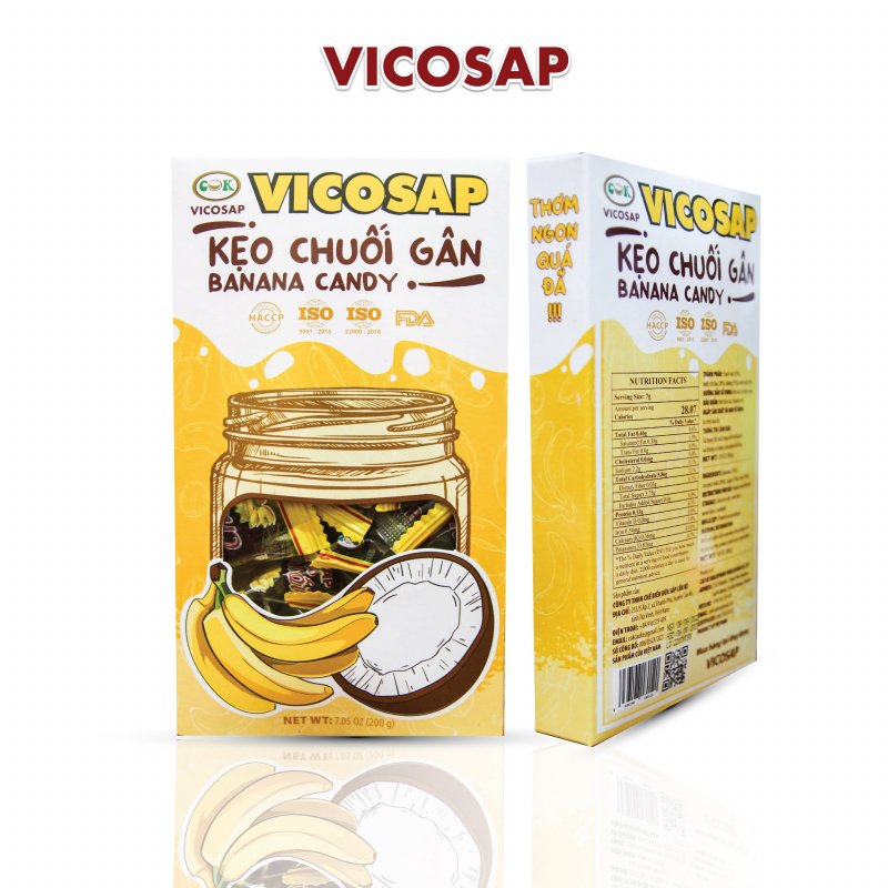 Kẹo chuối gân Vicosap 200g